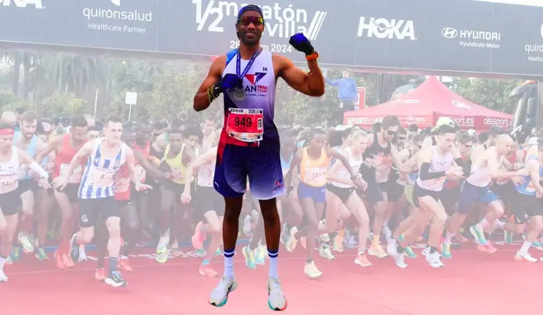 Media Maratón Sevilla 2024 con representante del Cuban Trail Team